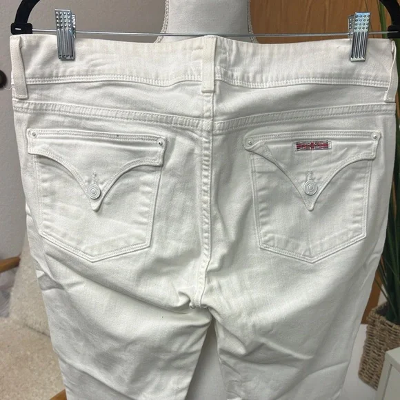 Hudson Jeans Women's Cropped White Denim - Picture 5 of 7